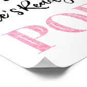 Roze zwarte Confetti Ze is klaar om te Poppen Poster (Hoek)