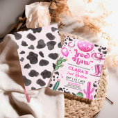 Roze Zwarte Cowgirl ELKE LEEFTIJD Rodeo Verjaardag Kaart