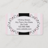 Roze zwarte cupcake Visitekaartje kookbakkerij (Achterkant)