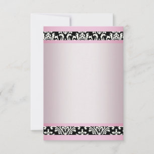 Roze Zwarte Damast Sjabloon