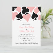 Roze & Zwarte Destiny Las Vegas Uitnodiging (Staand voorkant)