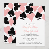 Roze & Zwarte Destiny Las Vegas Uitnodiging (Voorkant / Achterkant)