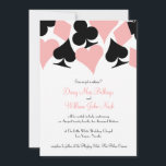 Roze & Zwarte Destiny Las Vegas Uitnodiging<br><div class="desc">Perfect voor een Vegas bruiloft in een kleine kapel van de strip,  alles wat je nodig hebt is liefde en een getuige of twee! �2Birdstone 2013</div>