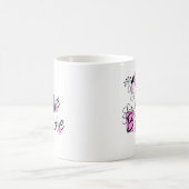 Roze/zwarte druppels koffiemok (Center)