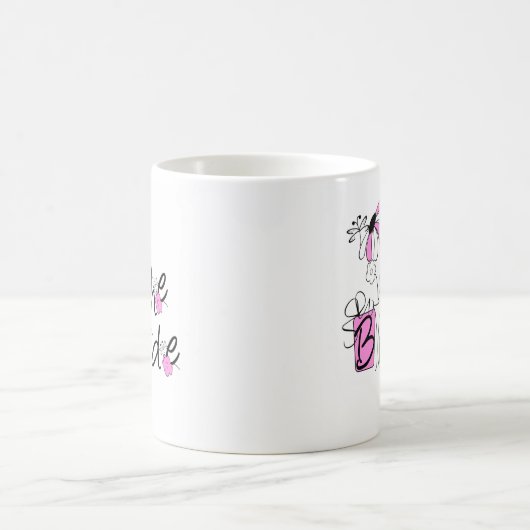 Roze/zwarte druppels koffiemok (Center)