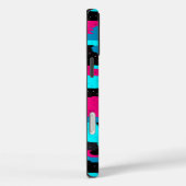 Roze, zwarte en blauwe Abstracte tekenafdrukken Case-Mate iPhone Case (Achterkant / Rechts)