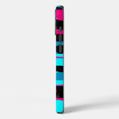 Roze, zwarte en blauwe Abstracte tekenafdrukken Case-Mate iPhone Case (Achterkant / Links)