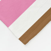 Roze, zwarte en bruine kunstliefdeshars fleece deken (Hoek)