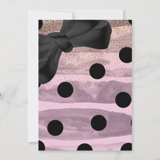 Roze zwarte en goudpokken met zwarte bovenlaag kaart (Achterkant)