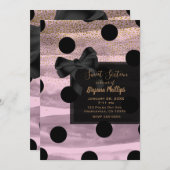 Roze zwarte en goudpokken met zwarte bovenlaag kaart (Voorkant / Achterkant)