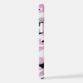 roze zwarte en grijze camo abstract iPhone hoesje (Rechterkant)