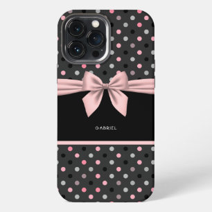 Roze zwarte en grijze roze roze en witte stripper iPhone 13 pro max hoesje
