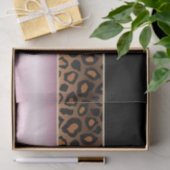 Roze, zwarte en jaguar afdrukken tissuepapier (Geschenk)