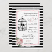 Roze zwarte en witte bruinbruidbruiningen kaart (Voorkant / Achterkant)