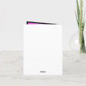 Roze, Zwarte en Witte Floral Hartelijk dank Bedankkaart (Achterkant)