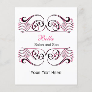 Roze, zwarte en witte grafische brochures