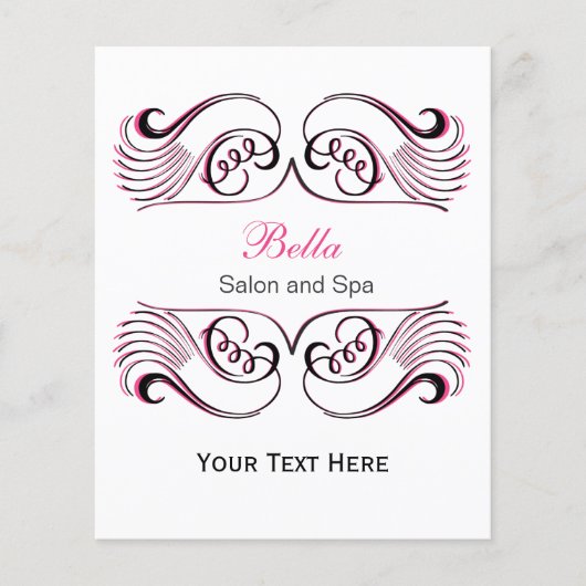 Roze, zwarte en witte grafische brochures (Voorkant)