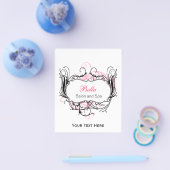 roze, zwarte en witte grafische brochures (Enkel)