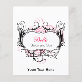 roze, zwarte en witte grafische brochures