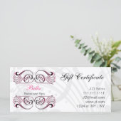 roze, zwarte en witte grafische cadeaubonnen (Staand voorkant)