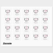 Roze, zwarte en witte grafische stickers (Vel)