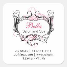 Roze, zwarte en witte grafische stickers