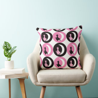 ROZE ZWARTE EN WITTE HALLOWEEN Heksen Kussen