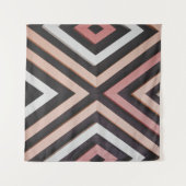 Roze, zwarte en witte muur wandkleed (Voorkant (horizontaal))