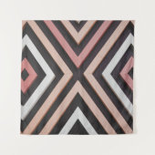 Roze, zwarte en witte muur wandkleed (Voorkant)