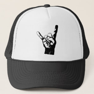 Roze zwarte en witte rotsvingers, trucker pet