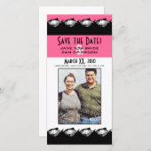 Roze, Zwarte en Witte Vissen Save The Date (Voorkant / Achterkant)