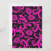 Roze, Zwarte, en Zilver 30th de Uitnodiging van de (Achterkant)