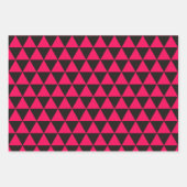 Roze zwarte Fancy geometrische omlooppapierset Inpakpapier Vel (Voorkant 2)