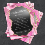 Roze zwarte Folie brochure voor Agate Black<br><div class="desc">elegante schoonheidssalon flyer</div>