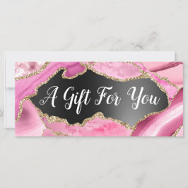 Roze zwarte Folie met roze gekleurd cadeaubon