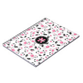 roze zwarte gaffonsport notitieboek (Linkerzijde)