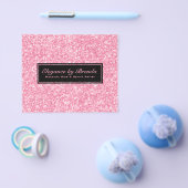 Roze zwarte geometrische vormen van glitter flyer (Enkel)