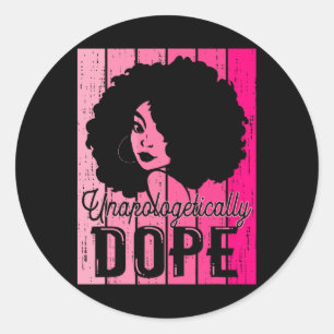 Roze zwarte geschiedenis maand onverbloemd verslav ronde sticker