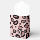 Roze & Zwarte Geschilderde Cheeta Luipaardprint Vl Bedankdoosjes (Geopend)