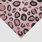 Roze & Zwarte Geschilderde Cheetah Luipaard Print  Tissuepapier (Detail)