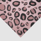 Roze & Zwarte Geschilderde Cheetah Luipaardprint S Tissuepapier (Detail)