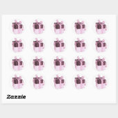 Roze & Zwarte Gift Sticker (Vel)