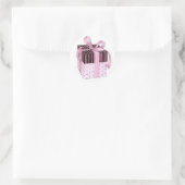 Roze & Zwarte Gift Sticker (Tas)