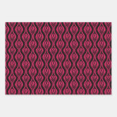 Roze & Zwarte Glans: Vet, Chique, Sprankelende Kun Inpakpapier Vel (Voorkant 3)