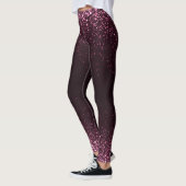 Roze zwarte glitter Sparkle Girly Stylish Leggings (Links)