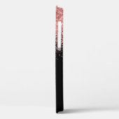 Roze zwarte glitterscriptnaam Case-Mate iPhone case (Achterkant / Links)