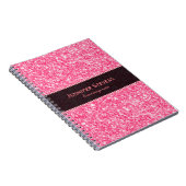 Roze zwarte glottextuur notitieboek (Rechterzijde)