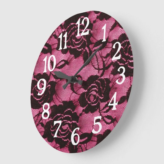 Roze zwarte Gothic Grote Klok (Hoek)