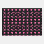 Roze zwarte Gothic Inpakpapier Vel (Voorkant 2)