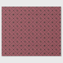 Roze & Zwarte Gotische Spinnenweb Diamant Patroon